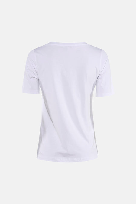 Wit T-shirt met korte mouwen van MORE & MORE, achterkant.