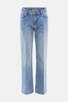 Jean droit en denim bleu clair de MORE & MORE, coupe ample et jambes droites.