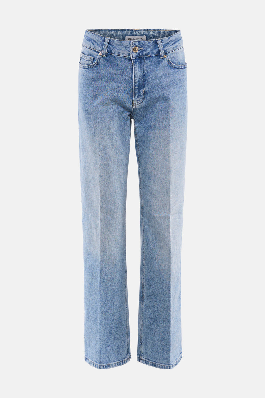 Jean droit en denim bleu clair de MORE & MORE, coupe ample et jambes droites.