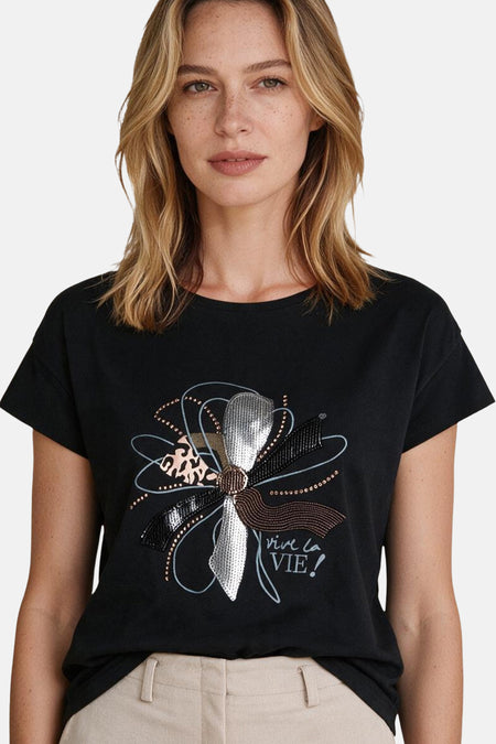T-shirt (korte mouwen) zwart - MORE & MORE