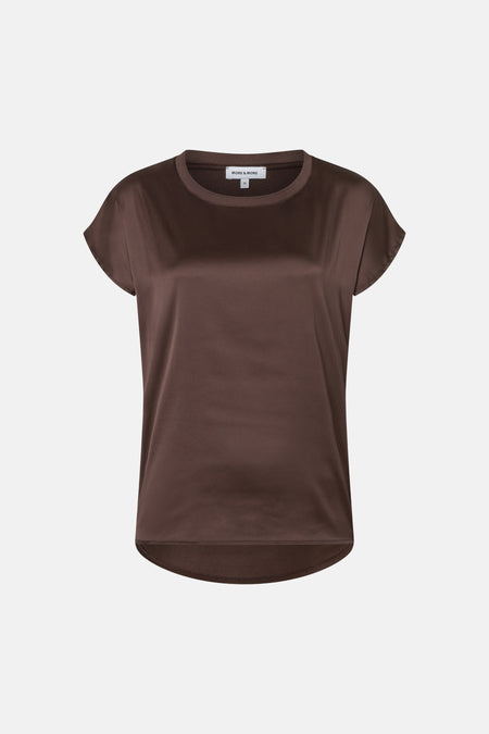 Top (korte mouwen) bruin - MORE & MORE