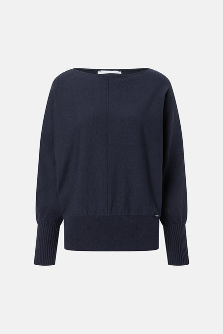 Trui met ronde hals blauw - MORE & MORE