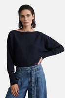 Pull col rond bleu - MORE & MORE