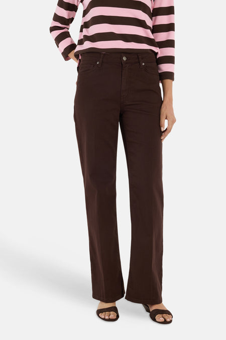 Dames sb seizoensbroek 5pocket brun - MORE & MORE
