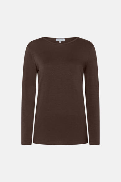 Top uni manches longues brun - MORE & MORE