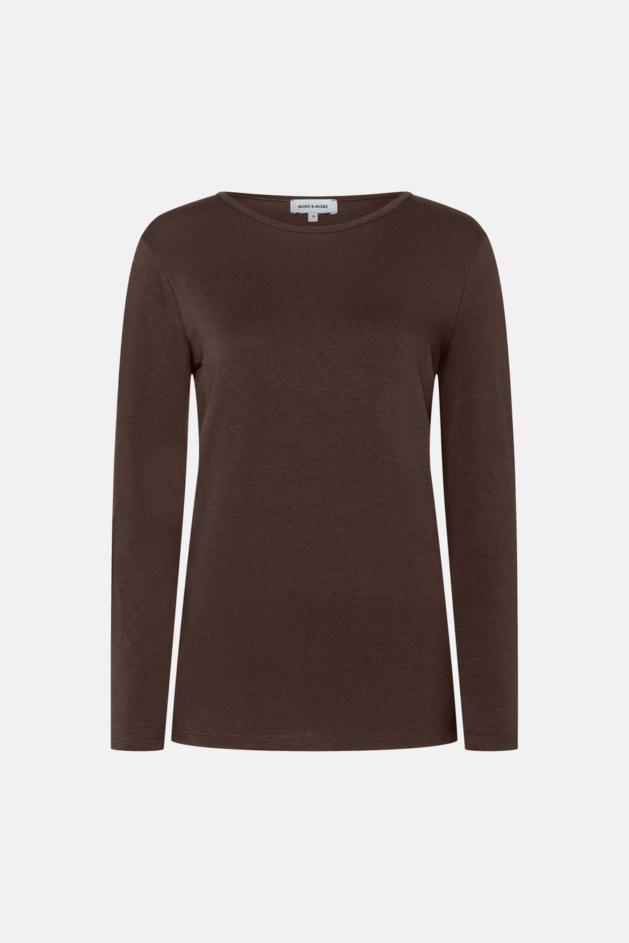Top uni manches longues brun - MORE & MORE