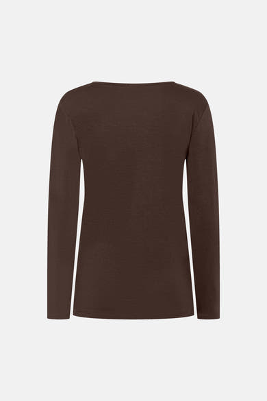 Top uni manches longues brun - MORE & MORE