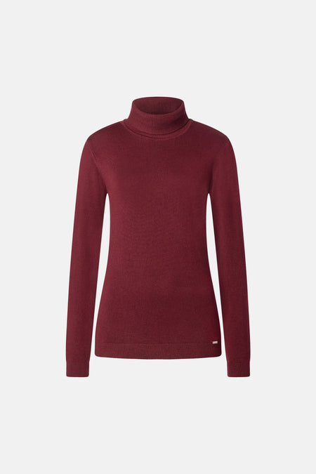 Pull met rolkraag - rood