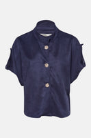 Cardigan blauw - Terra di Siena