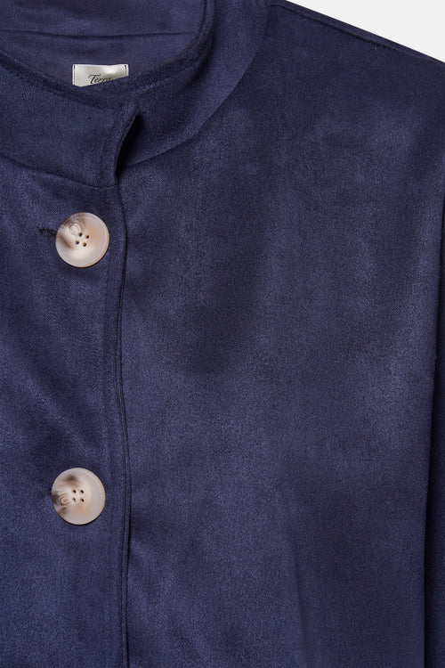 Cardigan blauw - Terra di Siena