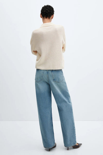 Pull col rond Beige - MANGO