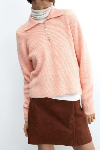 Pull col rond Rose - MANGO