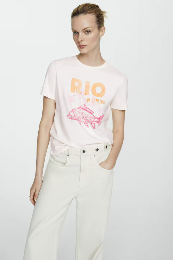 T-shirt (manches courtes) Orange - MANGO