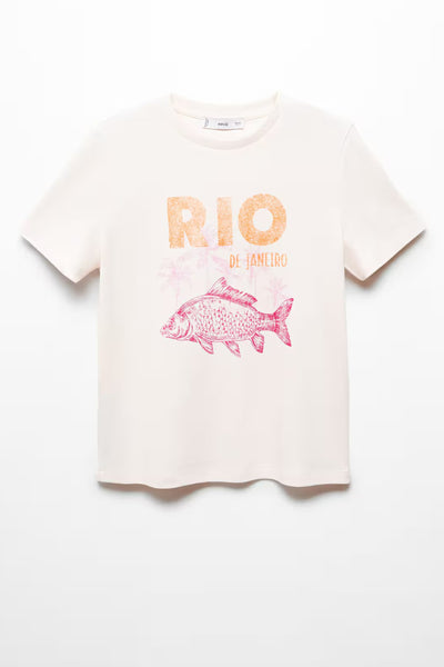 T-shirt (manches courtes) Orange - MANGO