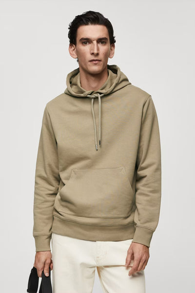 Sweater met kap Bruin - MANGO