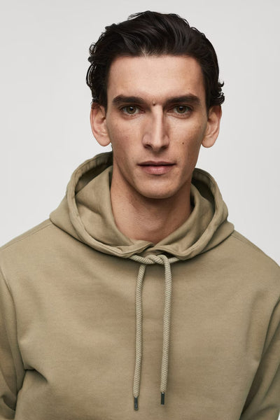 Sweater met kap Bruin - MANGO