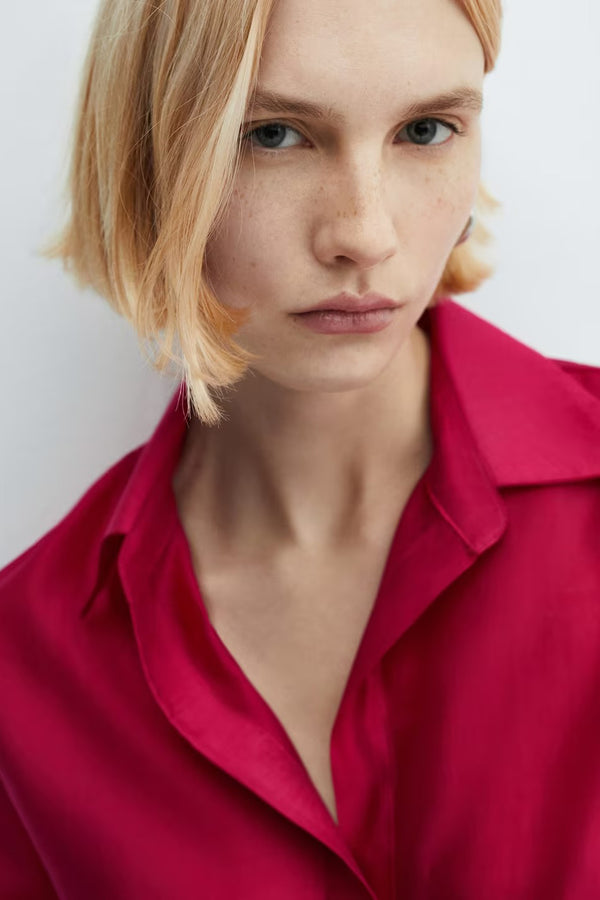Chemisier (manches longues) Rouge - MANGO