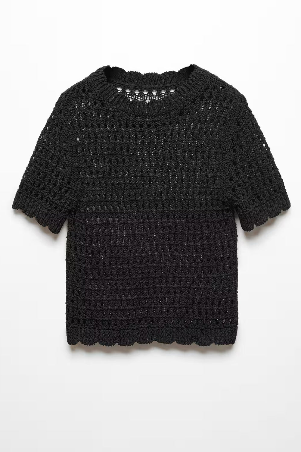 Pull col rond Noir - MANGO