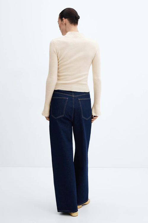 Pull col rond Beige - MANGO
