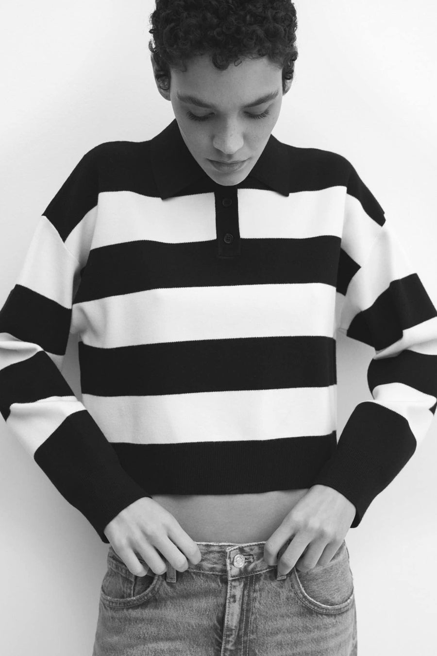 Pull col rond Noir - MANGO