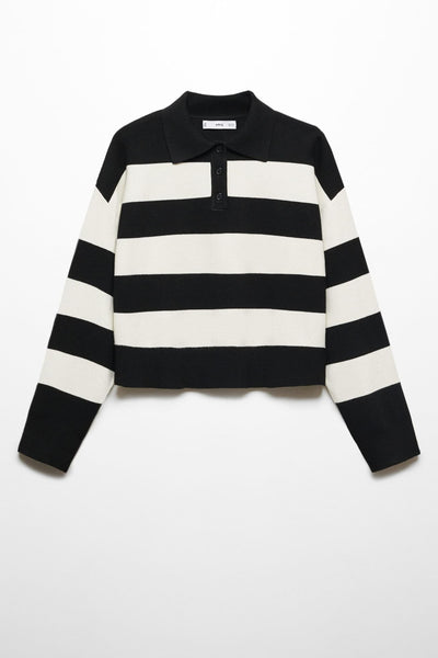 Pull col rond Noir - MANGO