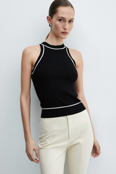 Singlet zwart - MANGO