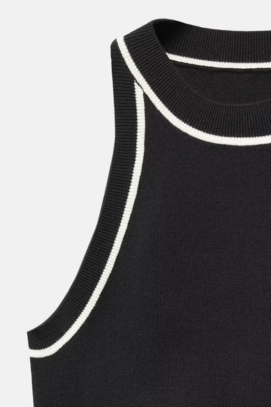 Singlet zwart - MANGO