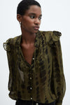 Blouse met lange mouwen - groen