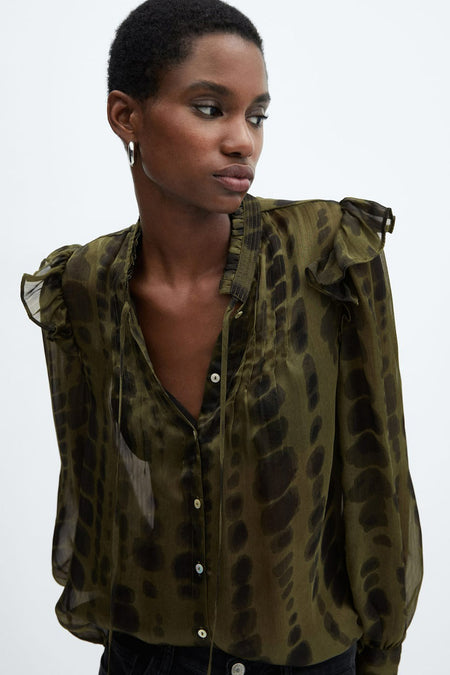 Blouse &agrave; manches longues - vert
