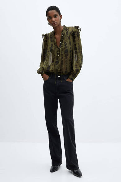 Blouse met lange mouwen - groen