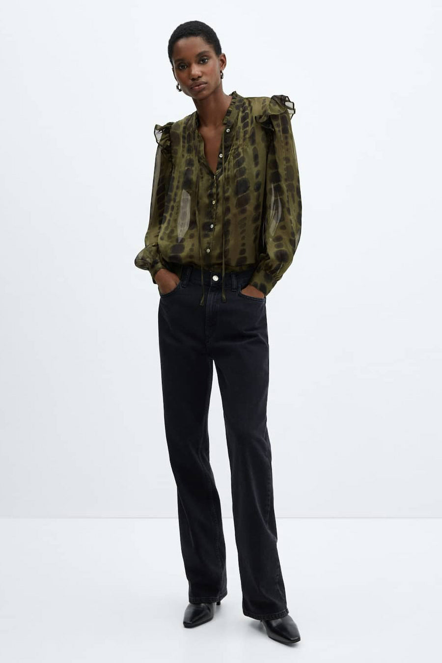 Blouse met lange mouwen - groen