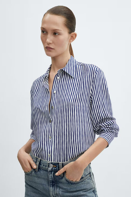 Chemisier (manches longues) Bleu - MANGO