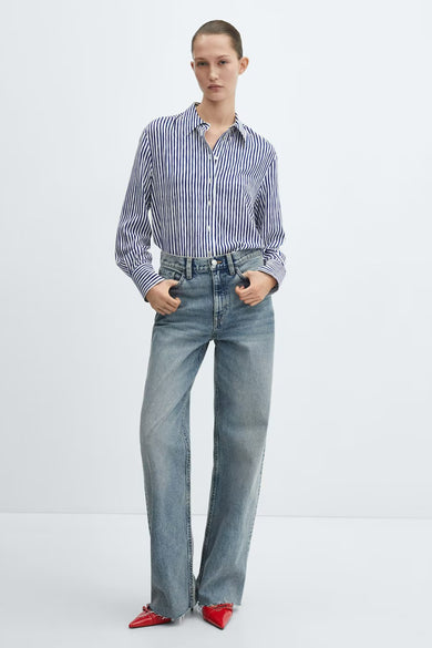 Chemisier (manches longues) Bleu - MANGO