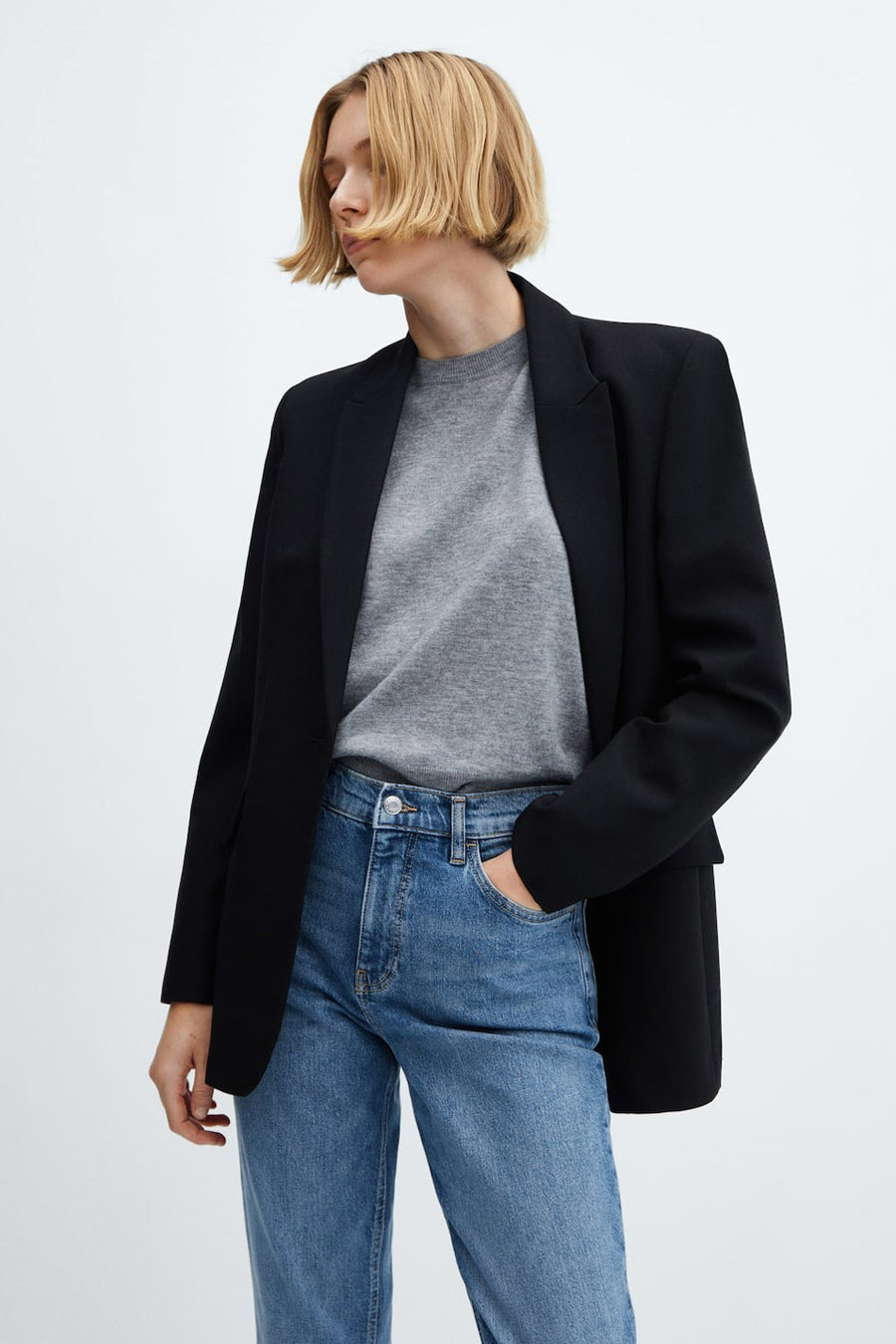JEANS NEWMOM - mid blue denim