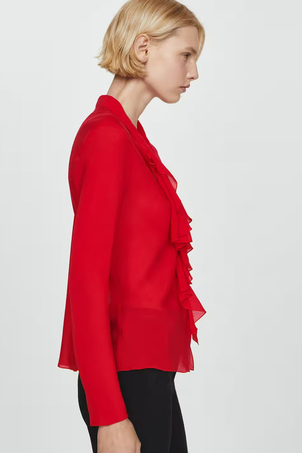 Chemisier (manches courtes) Rouge - MANGO