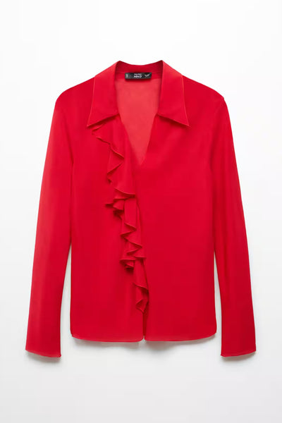 Chemisier (manches courtes) Rouge - MANGO