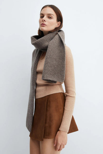 Pull col rond Brun - MANGO