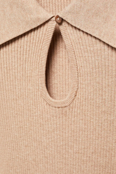 Pull col rond Brun - MANGO