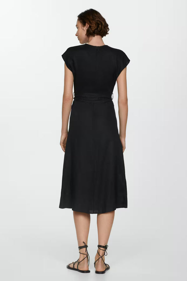 Robe  Noir - MANGO