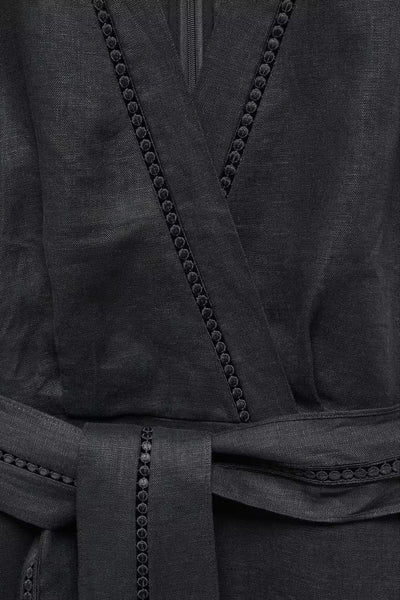 Robe  Noir - MANGO
