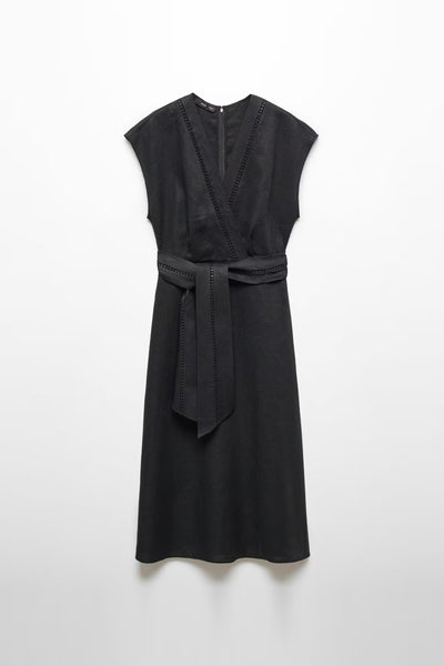 Robe  Noir - MANGO