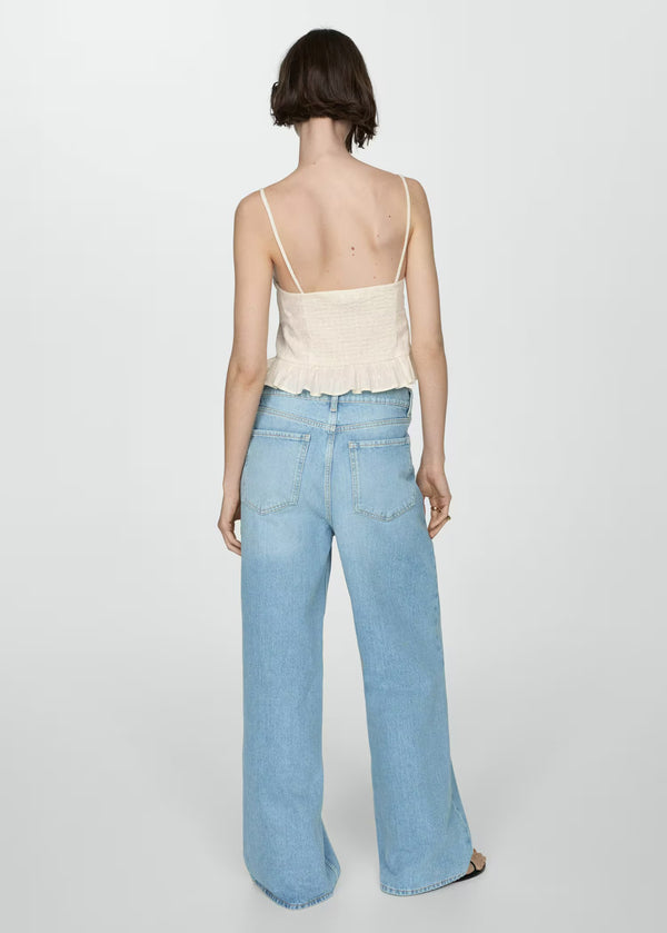 Chemisier (sans manches) Beige - MANGO