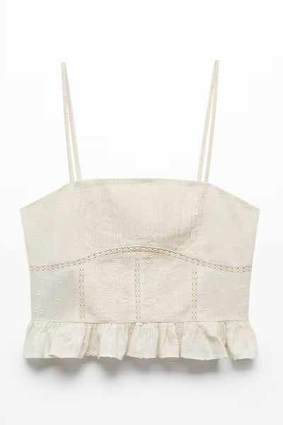 Chemisier (sans manches) Beige - MANGO