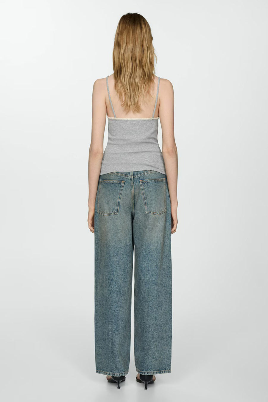 Top (bandes fines) Gris - MANGO