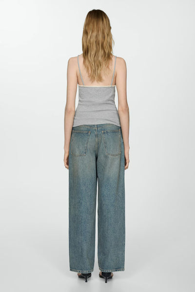 Top (bandes fines) Gris - MANGO