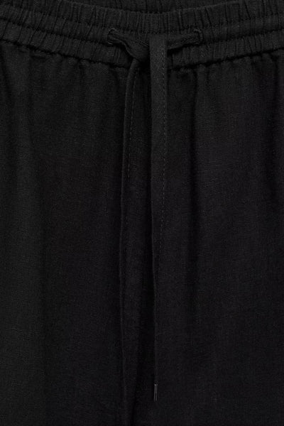 Korte MANGO short met trekkoord in de taille, linnenlook.