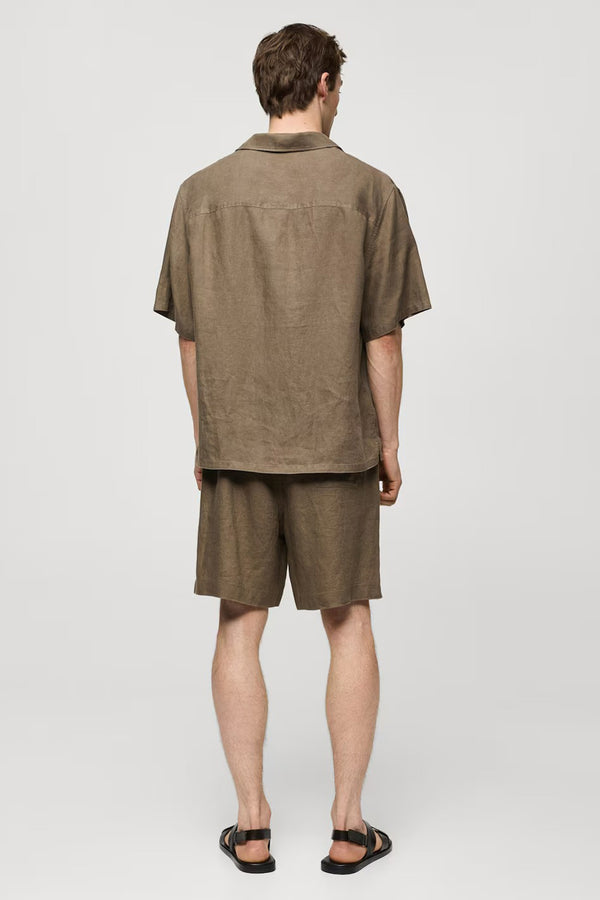 Chemise (manches courtes) Vert - MANGO