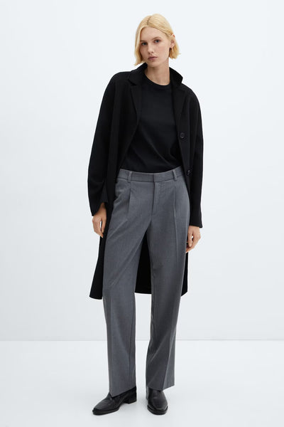 Top uni manches courtes Noir - MANGO