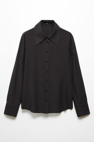 Chemisier (manches longues) Noir - MANGO