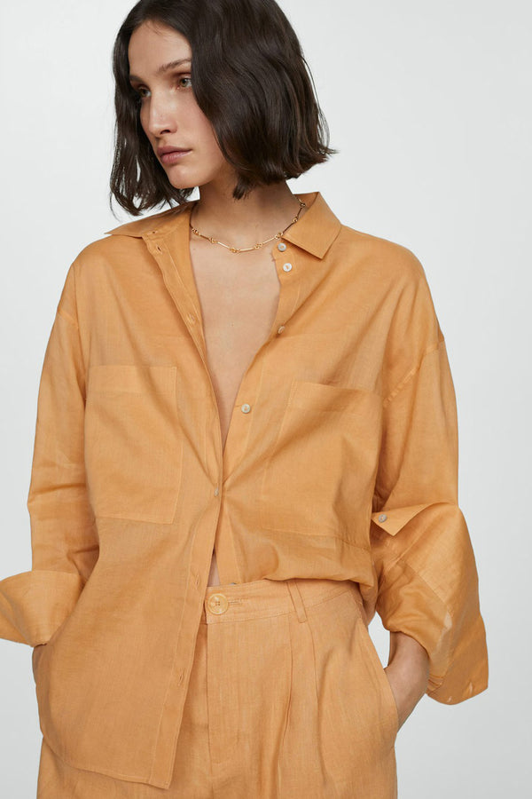 Pantalon de costume Orange - MANGO